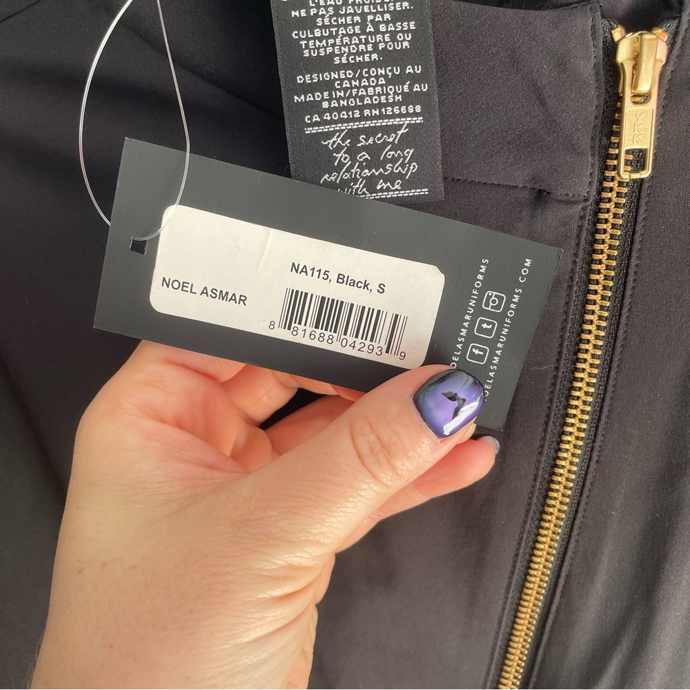 Noel Asmar uniforms NWT black asymmetrical jacket - Picture 5 of 6